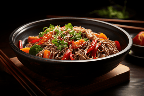 Soba-Nudelsalat mit Bambussprossen - RamenHeaven