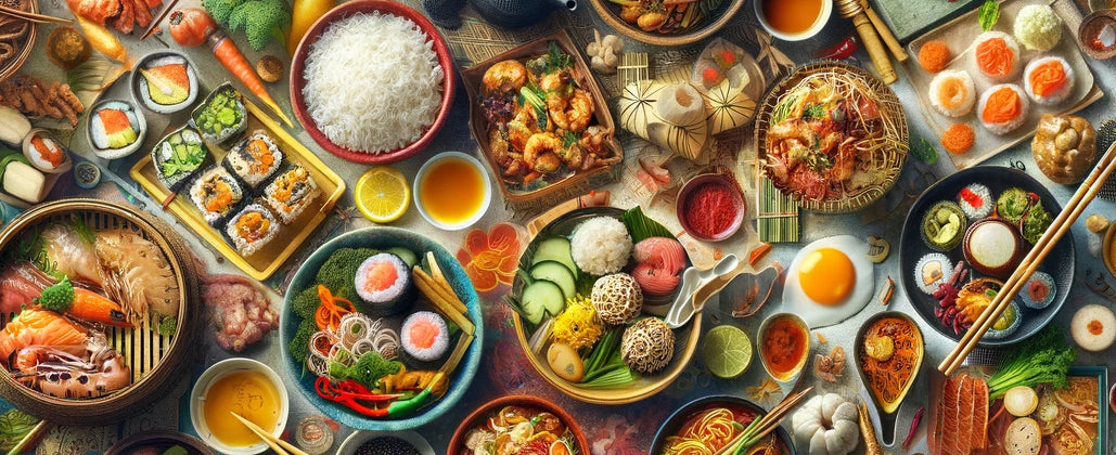 Asiatische Lebensmittel mit Ramen