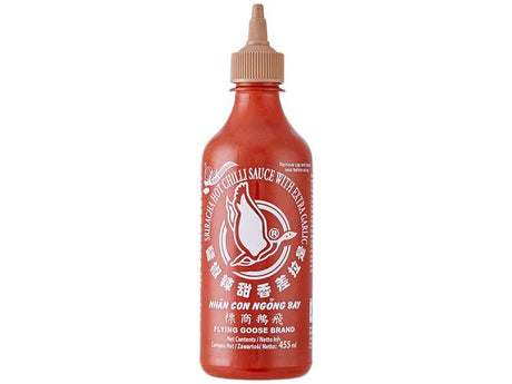 Flying Goose Sriracha scharfe Chilisauce mit extra Knoblauch 455ml