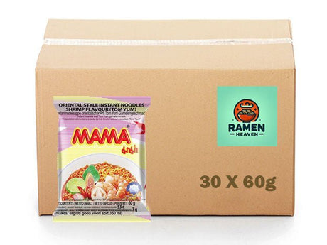 Karton MAMA Instant - Nudeln mit Garnelen Tom Yum 30x60g