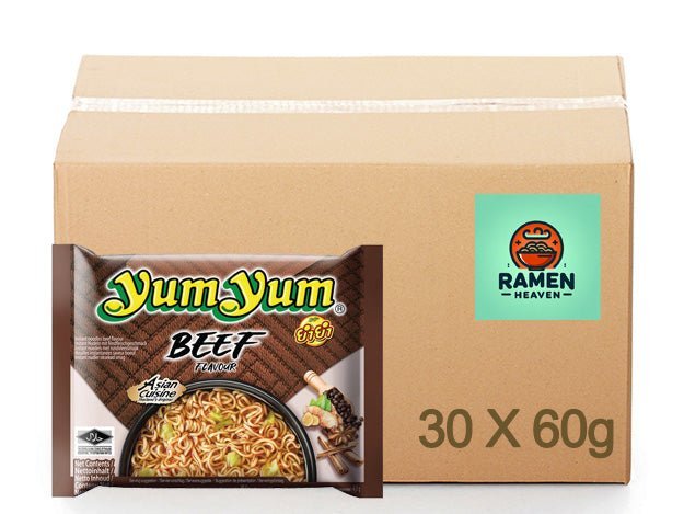 Karton Yum Yum Instant Rindfleisch Nudeln 30x60g