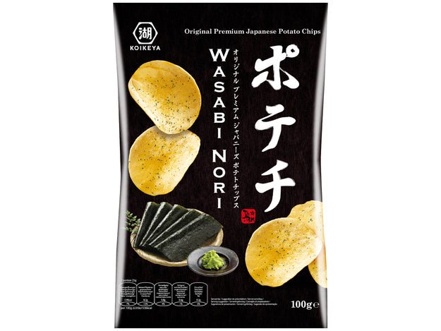 Koikeya Japanische Chips mit Wasabi - und Nori - Geschmack 100g