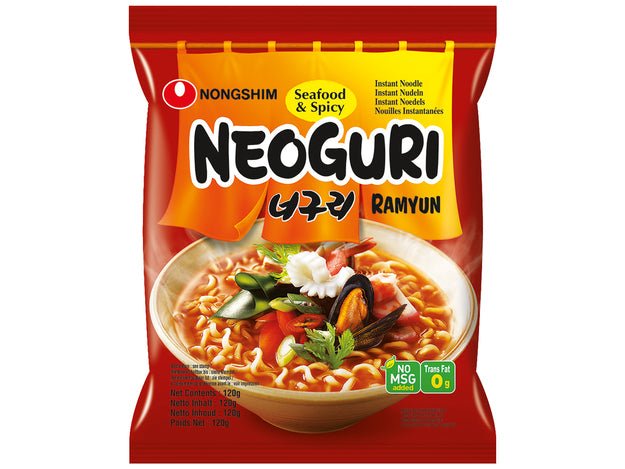 Nong Shim Meeresfrüchte Neoguri Ramyun Instant Nudeln scharf 120g