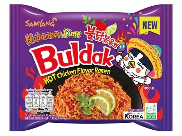 Samyang Buldak Habanero Lime Ramen Nudeln Hot Chicken 135g – RamenHeaven