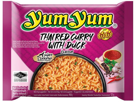 Yum Yum Ramen Instant Nudeln mit rotem Curry und Enten Geschmack 60g